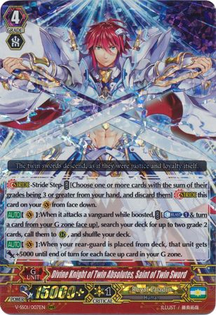 Divine Knight of Twins Absolutes Saint of Twin Sword V SS01 007EN RRR Divine Knight of Twins Absolutes Saint of Twin Sword V SS01 007EN RRR