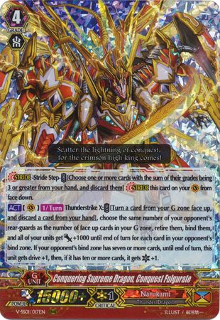 Conquering Supreme Dragon Conquest Fulgurate V SS01 017EN RRR Conquering Supreme Dragon Conquest Fulgurate V SS01 017EN RRR