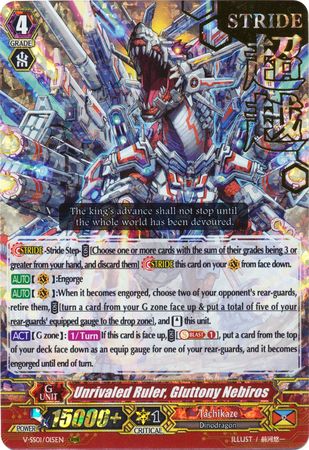 Unrivaled Ruler Gluttony Nebiros V SS01 015EN RRR Hot Stamped Foil Unrivaled Ruler Gluttony Nebiros V SS01 015EN RRR Hot Stamped Foil