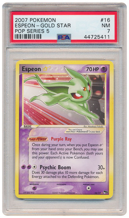 Espeon Gold Star 16 17 PSA NM 7 Ultra Rare POP Series 5 5411 Espeon Gold Star 16 17 PSA NM 7 Ultra Rare POP Series 5 5411