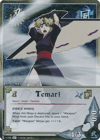 Temari Fierce Winds 1138 Uncommon Foil 1st Edition Naruto Shattered Truth Temari Fierce Winds 1138 Uncommon Foil 1st Edition Naruto Shattered Truth