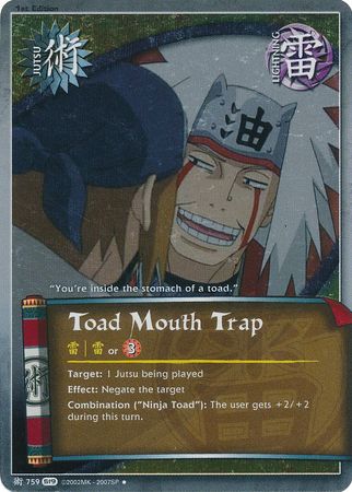 Toad Mouth Trap - J-759 - Uncommon - 1st Edition - Foil - Naruto Singles »  Path of Pain - Pro-Play Games