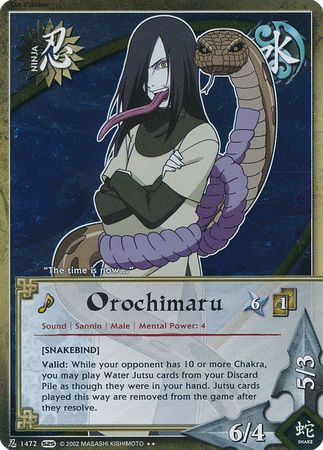 Orochimaru Snakebind 1472 Rare Foil 1st Edition Orochimaru Snakebind 1472 Rare Foil 1st Edition