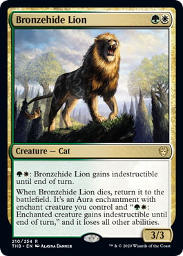 Bronzehide Lion 210 254 Theros Beyond Death Singles Bronzehide Lion 210 254 Theros Beyond Death Singles