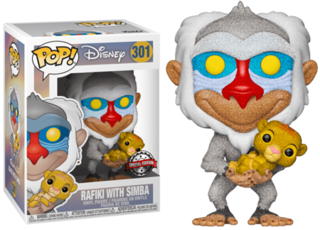 Rafiki with Simba Diamond Glitter 301 POP Vinyl Figure Hot Topic Lion King Rafiki with Simba Diamond Glitter 301 POP Vinyl Figure Hot Topic Lion King