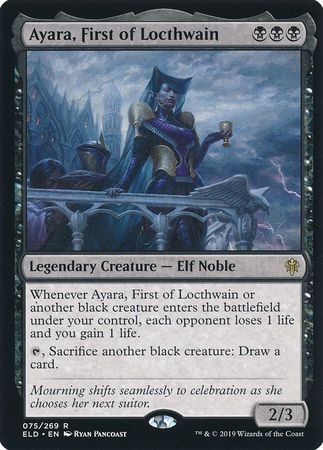 Ayara First of Locthwain 075 269 Silver Stamped Throne of Eldraine Silver Stamped Non Foil Singles Ayara First of Locthwain 075 269 Silver Stamped Throne of Eldraine Silver Stamped Non Foil Singles