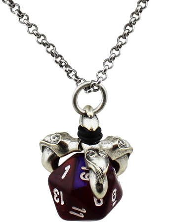 Chessex d20 Talon w Old Silver Finish Pendant CHX53114 Dice Life Counters Tokens Chessex d20 Talon w Old Silver Finish Pendant CHX53114 Dice Life Counters Tokens