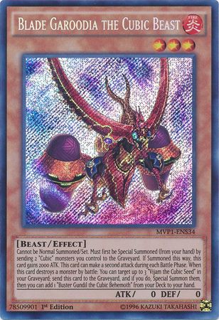 Blade Garoodia the Cubic Beast MVP1 ENS34 Secret Rare 1st Edition The Dark Side of Dimensions Movie Pack Secret Edition Singles Blade Garoodia the Cubic Beast MVP1 ENS34 Secret Rare 1st Edition The Dark Side of Dimensions Movie Pack Secret Edition Singles