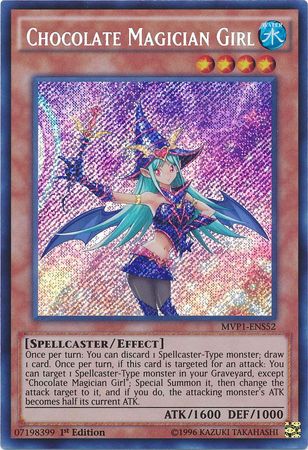 1st Edition Secret Rare MVP1-ENS52 Yugioh Chocolate Magician Girl