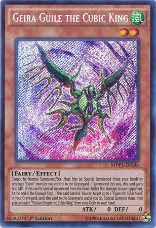 Geira Guile the Cubic King MVP1 ENS36 Secret Rare 1st Edition Geira Guile the Cubic King MVP1 ENS36 Secret Rare 1st Edition