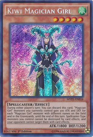 1x Kiwi Magician Girl T Gold Rare Unlimited Edition NM YuGiOh MVP1-ENG16 