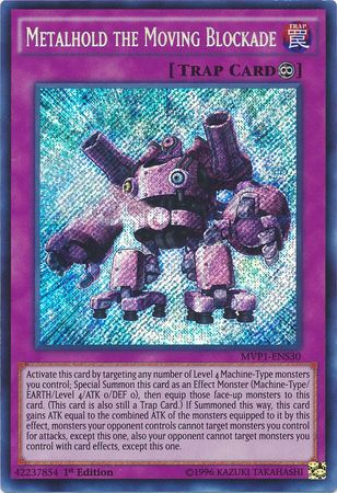 MVP1-ENG30 Metalhold the Moving Blockade Gold Rare 1st Edition Mint YuGiOh Card
