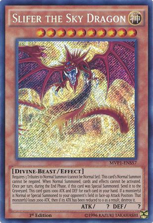 1st Edition Slifer The Sky Dragon Gold Rare MVP1-ENG57 Yu-Gi-Oh!! - The Dark Side of Dimensions Movie Pack Gold Edition 