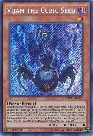 Vijam the Cubic Seed MVP1 ENS32 Secret Rare 1st Edition The Dark Side of Dimensions Movie Pack Secret Edition Singles Vijam the Cubic Seed MVP1 ENS32 Secret Rare 1st Edition The Dark Side of Dimensions Movie Pack Secret Edition Singles