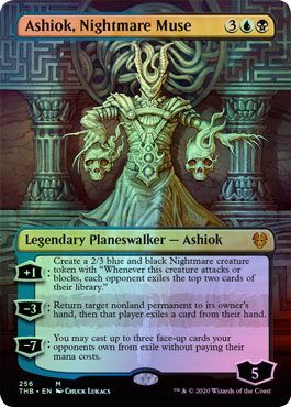 Ashiok Nightmare Muse 256 254 Alternate Art Borderless Foil Theros Beyond Death Foil Singles Ashiok Nightmare Muse 256 254 Alternate Art Borderless Foil Theros Beyond Death Foil Singles