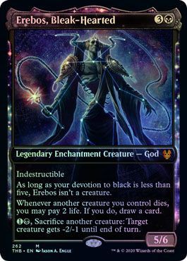 Erebos Bleak Hearted 262 254 Alternate Showcase Foil Theros Beyond Death Foil Singles Erebos Bleak Hearted 262 254 Alternate Showcase Foil Theros Beyond Death Foil Singles