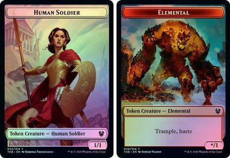 Human Soldier Token 002 Elemental Token 008 Foil THB Theros Beyond Death Singles Human Soldier Token 002 Elemental Token 008 Foil THB Theros Beyond Death Singles
