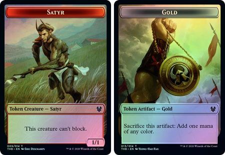 Satyr Token 009 Gold Token 013 Foil THB Theros Beyond Death Singles Satyr Token 009 Gold Token 013 Foil THB Theros Beyond Death Singles