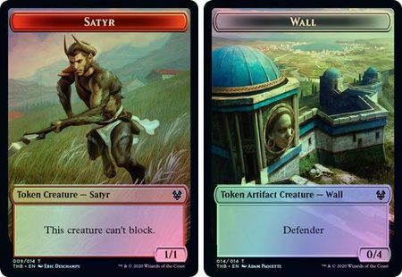 Satyr Token 009 Wall Token 014 Foil THB Theros Beyond Death Singles Satyr Token 009 Wall Token 014 Foil THB Theros Beyond Death Singles