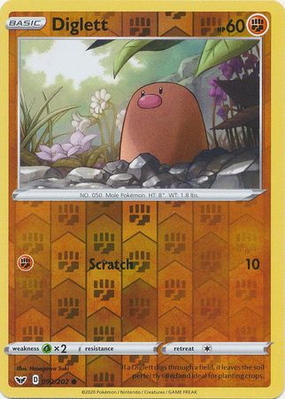 Diglett 092 202 Uncommon Reverse Holo Sword Shield Base Set Reverse Holo Singles Diglett 092 202 Uncommon Reverse Holo Sword Shield Base Set Reverse Holo Singles