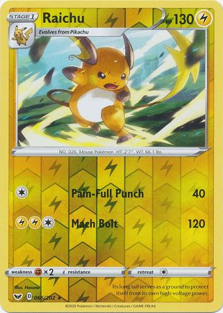 Pokemon card sA 002/023 Raichu Evoluton Set COMMON Sword & Shield