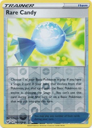 Rare Candy 180/202 NM Sword & Shield Set Uncommon Pokemon Card 