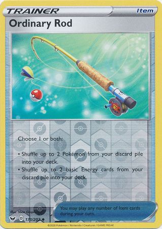 4x Ordinary Rod 171/202 Playset from Pokemon Sword and Shield NM 
