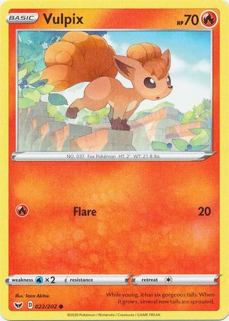 Vulpix 022 202 Common Sword Shield Base Set Singles Vulpix 022 202 Common Sword Shield Base Set Singles