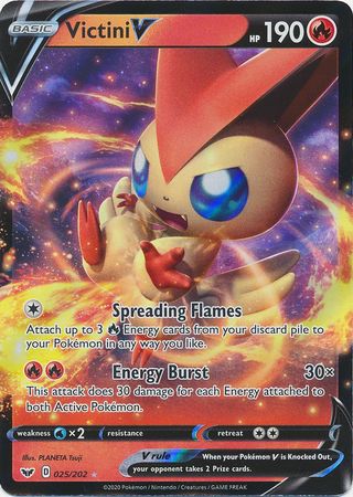 Victini V Sword Shield Base Set Pokemon Trollandtoad