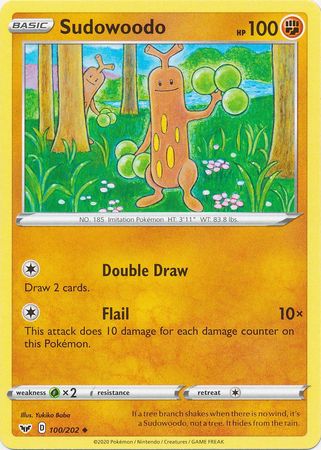 Sudowoodo 100 202 Uncommon Sword Shield Base Set Singles Sudowoodo 100 202 Uncommon Sword Shield Base Set Singles