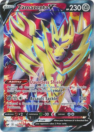 Carta Pokémon Zamazenta V Lendário Grande Jumbo