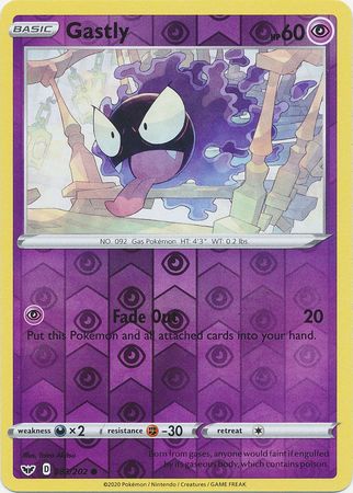 Gastly 083 202 Common Reverse Holo Sword Shield Base Set Reverse Holo Singles Gastly 083 202 Common Reverse Holo Sword Shield Base Set Reverse Holo Singles