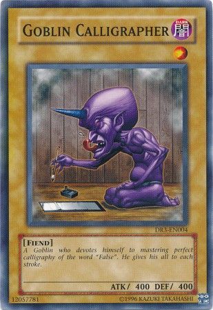 Goblin Calligrapher DR3 EN004 Common Goblin Calligrapher DR3 EN004 Common