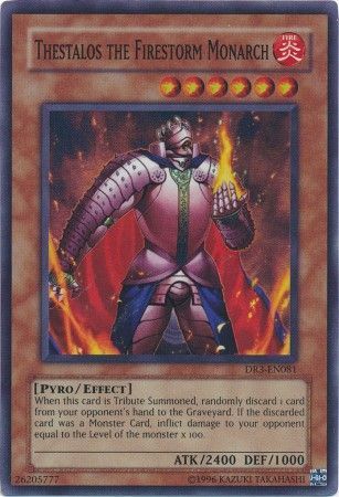 Thestalos the Firestorm Monarch DR3 EN081 Super Rare Dark Revelation 3 DR3 Thestalos the Firestorm Monarch DR3 EN081 Super Rare Dark Revelation 3 DR3