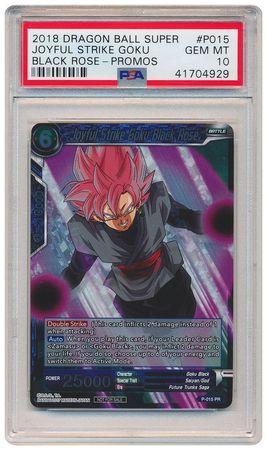 Joyful Strike Goku Black Rose P 015 PR PSA GEM MINT 10 Foil Promo 4929 Joyful Strike Goku Black Rose P 015 PR PSA GEM MINT 10 Foil Promo 4929