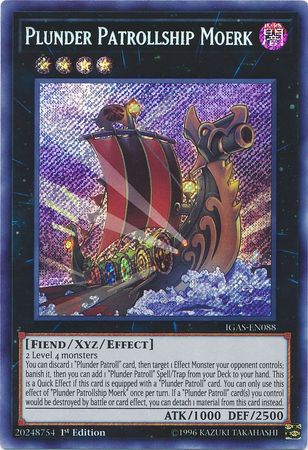 Plunder Patrollship Moerk IGAS EN088 Secret Rare 1st Edition Plunder Patrollship Moerk IGAS EN088 Secret Rare 1st Edition