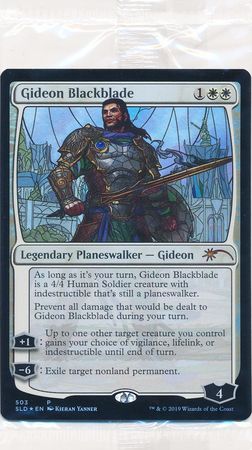 Stained Glass Planeswalkers Wall Scroll Gideon for Magic The Gathering for sale online