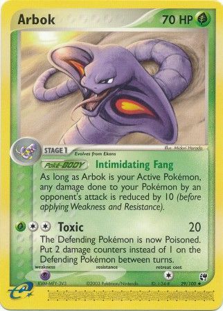 Arbok 29 100 Uncommon Ex Sandstorm Singles Arbok 29 100 Uncommon Ex Sandstorm Singles