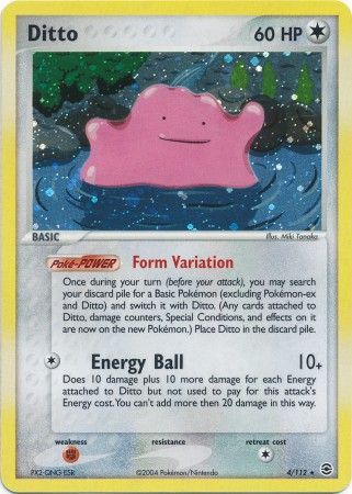 FIRE RED LEAF GREEN DITTO 072/082 JAPANESE HOLO RARE POKEMON CARD 