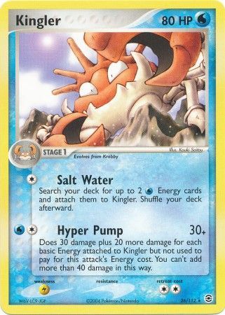 EX FireRed LeafGreen Pokemon Card Kingler 26//112 NEAR MINT Non-Holo Rare TCG!!