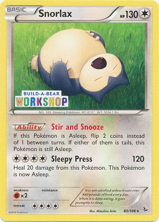 pokemon build a bear snorlax