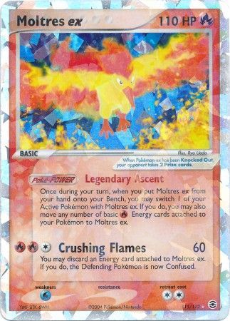 CGC 8.5 Moltres ex 115/112 (2004) FireRed & LeafGreen NM/Mint+ Graded  Pokemon