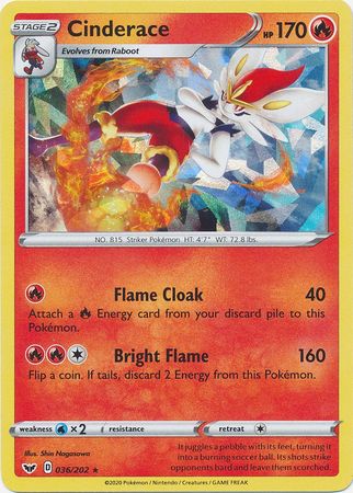 Cinderace 36 202 Shattered Holo Rare Theme Deck Exclusive Pokemon Theme Deck Exclusives Cinderace 36 202 Shattered Holo Rare Theme Deck Exclusive Pokemon Theme Deck Exclusives