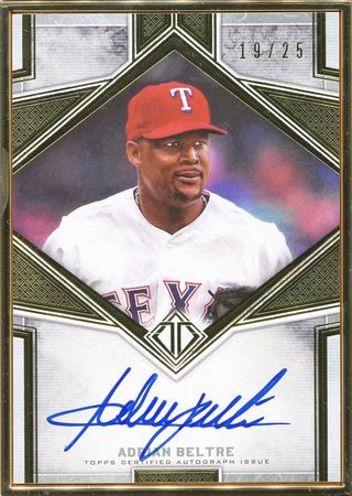 Adrian Beltre 2019 Topps Transcendent Gold Auto Autograph 19 25 TCA AB 21051 Adrian Beltre 2019 Topps Transcendent Gold Auto Autograph 19 25 TCA AB 21051
