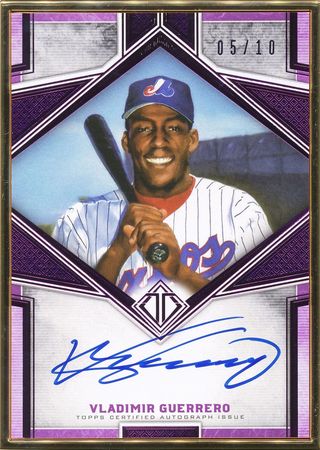 Vladimir Guerrero 2019 Topps Transcendent 05 10 Auto Autograph Purple TCA VGS 21097 Vladimir Guerrero 2019 Topps Transcendent 05 10 Auto Autograph Purple TCA VGS 21097