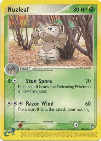 Nuzleaf 49 100 Uncommon Ex Sandstorm Singles Nuzleaf 49 100 Uncommon Ex Sandstorm Singles