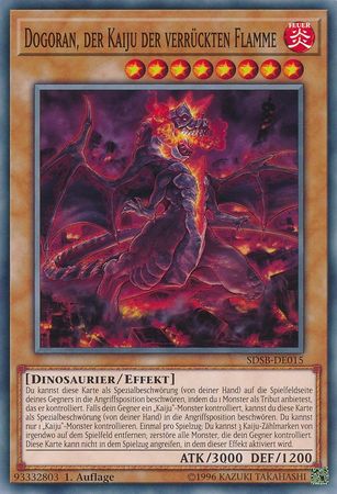 Dogoran der Kaiju der verruckten Flamme SDSB DE015 Common 1st Edition German Yugioh Cards Dogoran der Kaiju der verruckten Flamme SDSB DE015 Common 1st Edition German Yugioh Cards