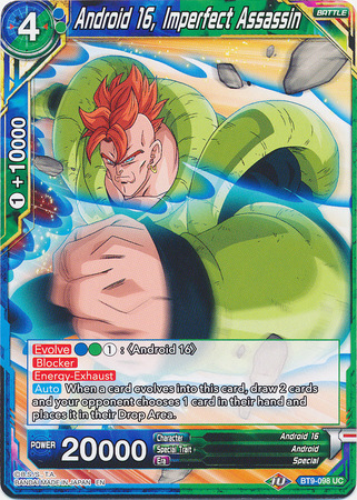 Android 16 Imperfect Assassin BT9 098 Uncommon Universal Onslaught Singles Android 16 Imperfect Assassin BT9 098 Uncommon Universal Onslaught Singles