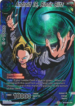 Android 18 Bionic Blitz BT9 099 Special Rare SPR Android 18 Bionic Blitz BT9 099 Special Rare SPR