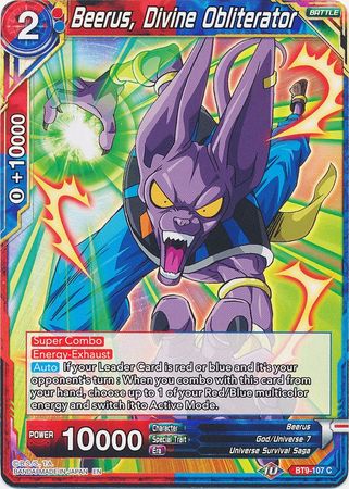 Beerus Divine Obliterator BT9 107 Common Universal Onslaught Singles Beerus Divine Obliterator BT9 107 Common Universal Onslaught Singles